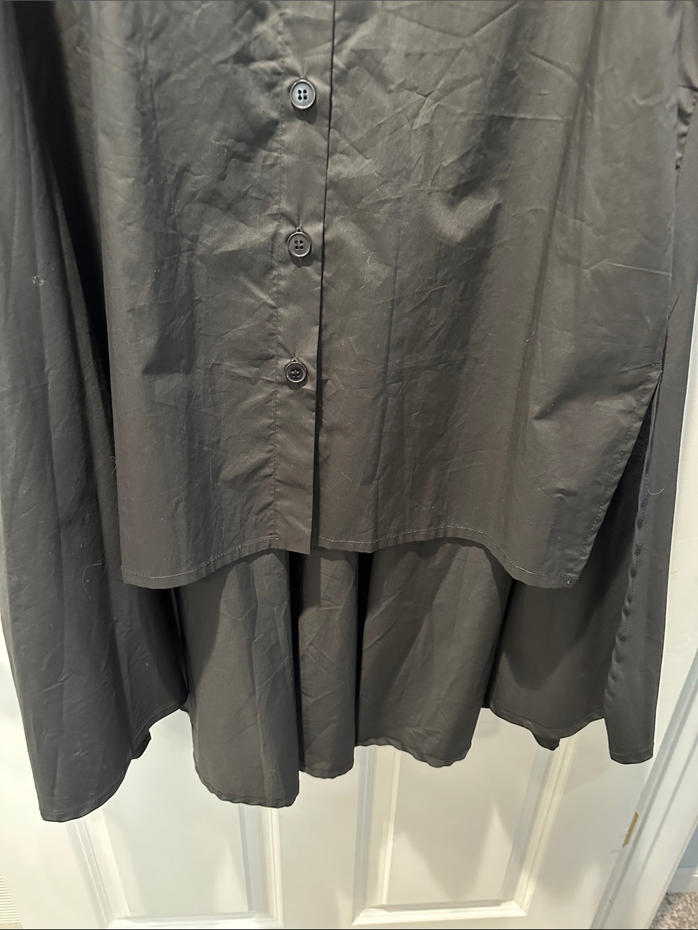 Kedem Sasson Dramatic Gorgeous Black Split High Low Tunic Sz 2 NWT - Picture 6 of 11